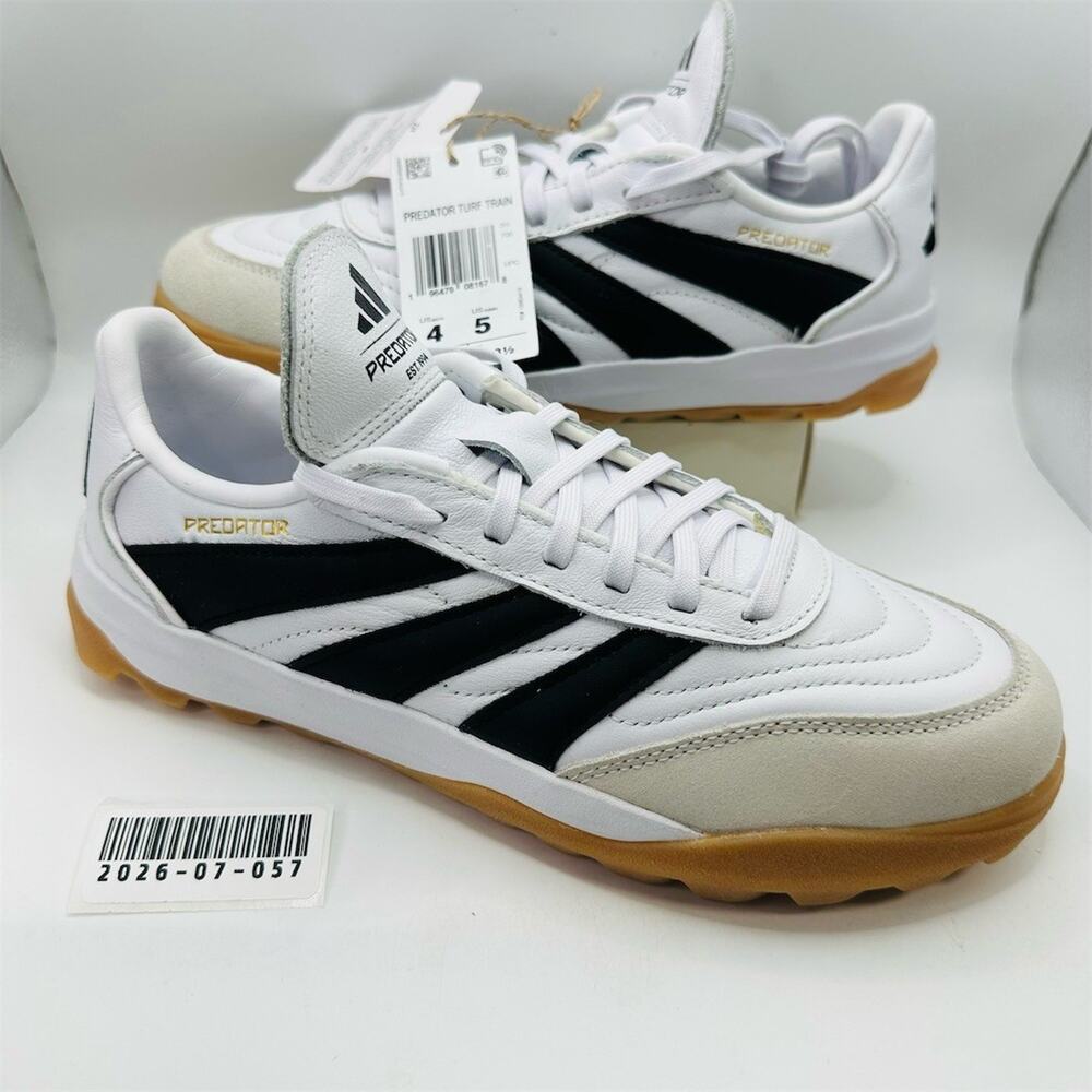 adidas Predator Turf Training Soccer Shoes White/Black/Gum | Women’s Size 5 US